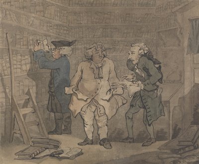 Bookseller and Author by Thomas Rowlandson